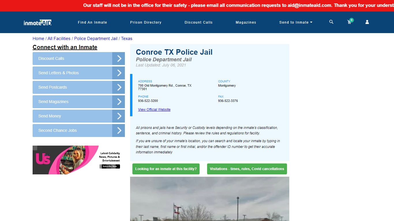 Conroe TX Police Jail & Inmate Search - Conroe, TX